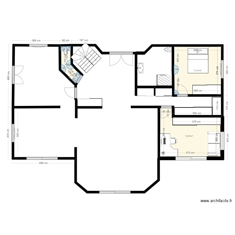 Chemin Revule Divonne. Plan de 3 pièces et 31 m2