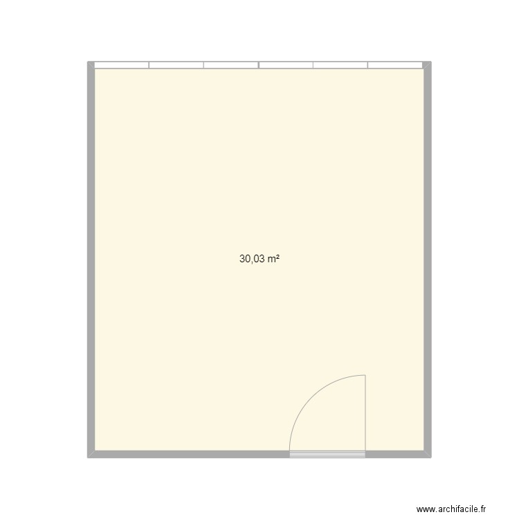 maison salle. Plan de 1 pièce et 30 m2