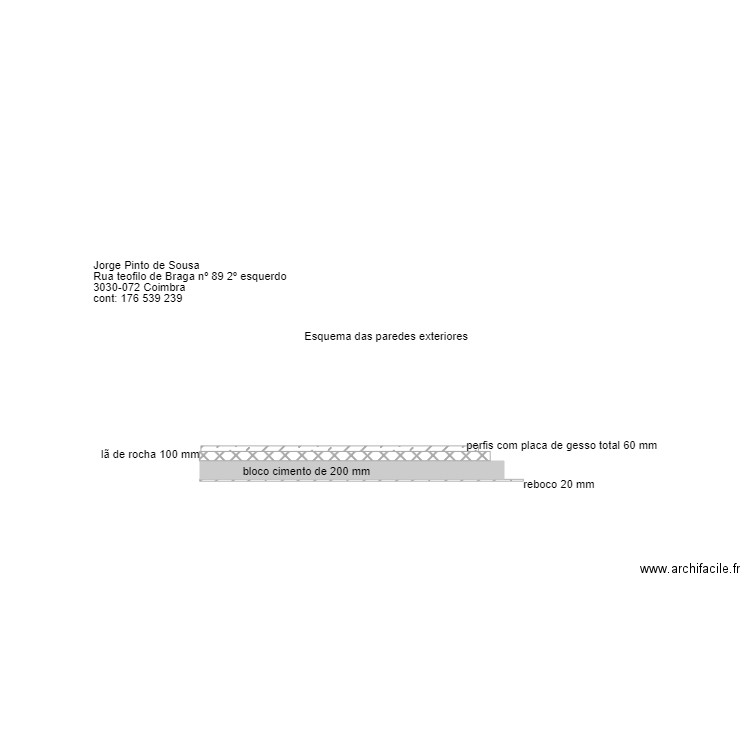 Esquema Paredes exteriores. Plan de 0 pièce et 0 m2