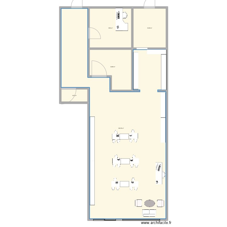 OC loches. Plan de 5 pièces et 327 m2