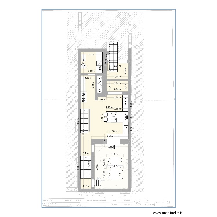 St Gilles Woo 229 ELEC - Entre sol - COMMUNS. Plan de 13 pièces et 98 m2