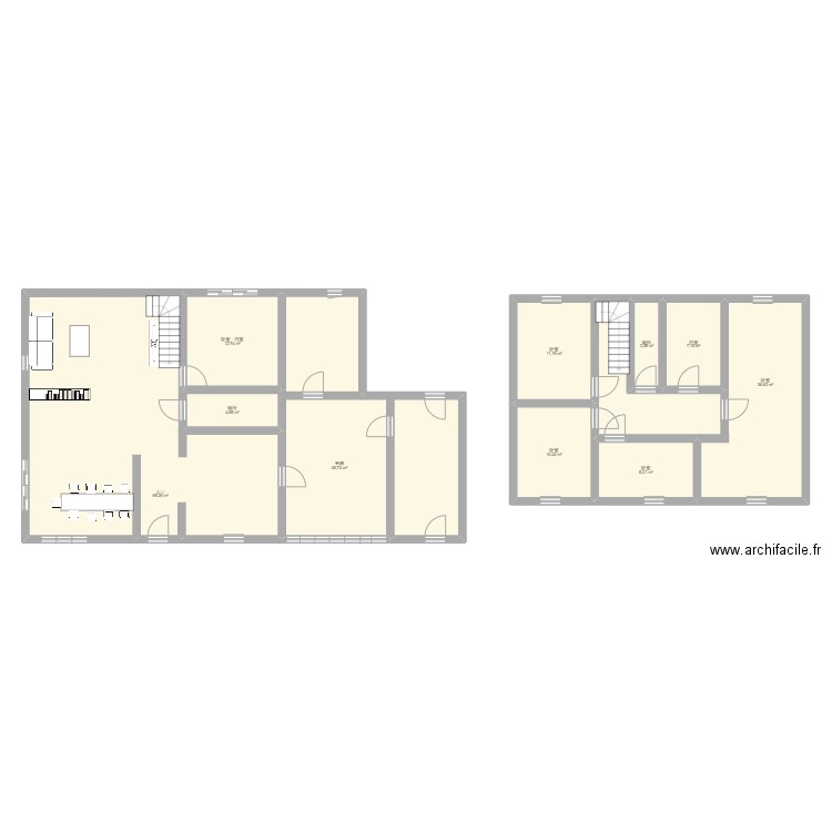 maison. Plan de 10 pièces et 209 m2