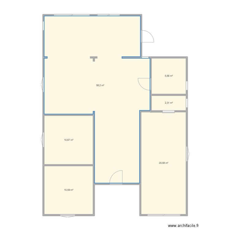 MAISON RYAN. Plan de 6 pièces et 108 m2