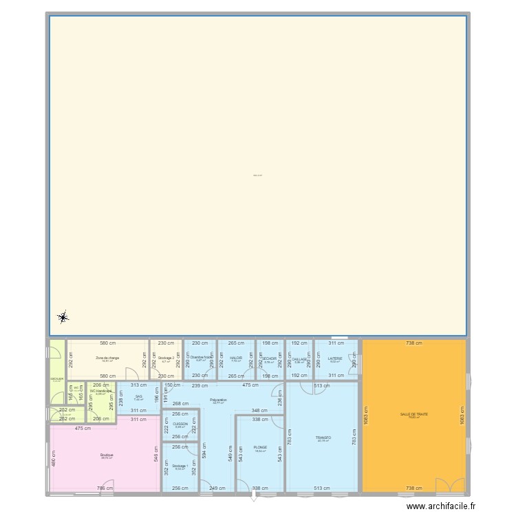 ESSAIS LABO sans matos. Plan de 20 pièces et 973 m2