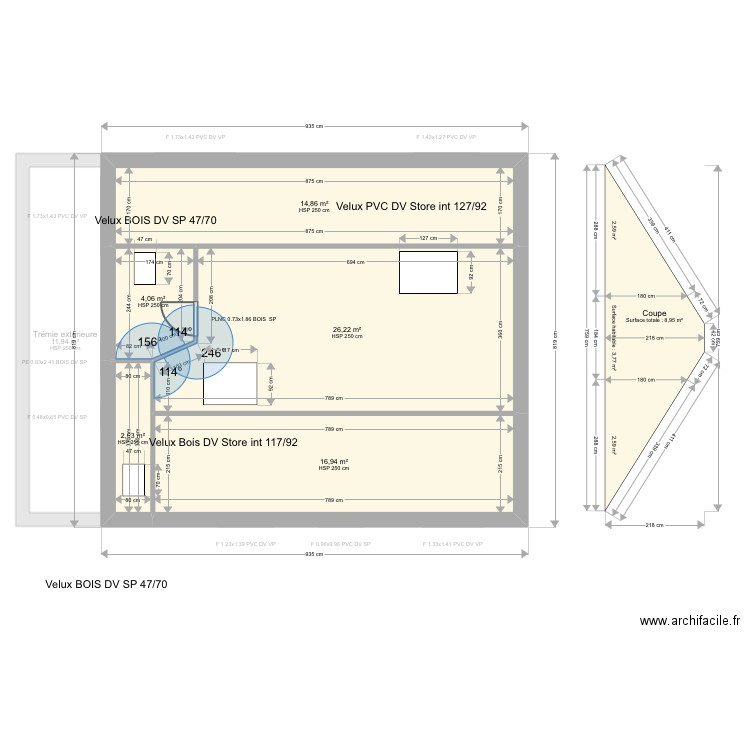 ML24014678. Plan de 19 pièces et 213 m2