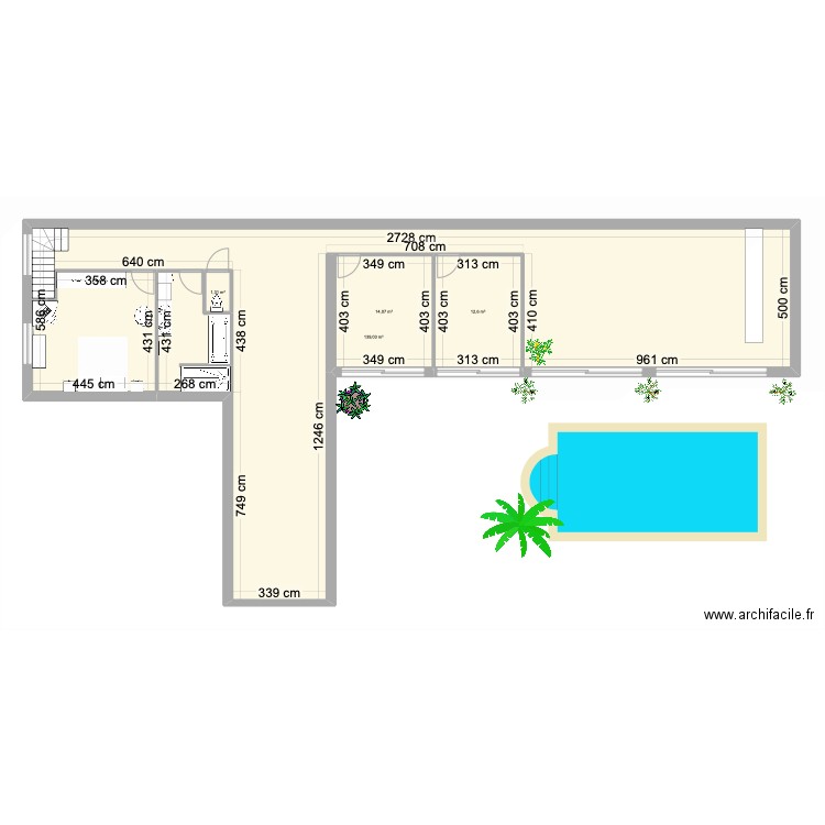 MAISON CHAUDUN. Plan de 4 pièces et 167 m2