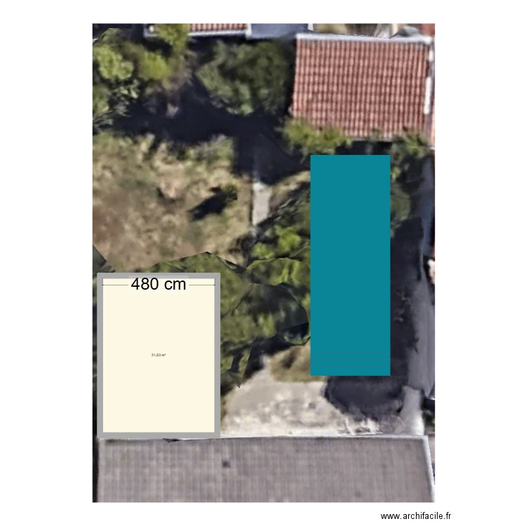 Piscine dp5. Plan de 1 pièce et 32 m2