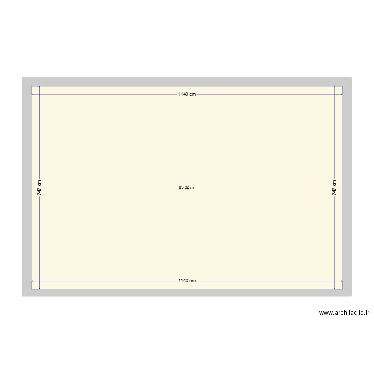 MAISON1. Plan de 1 pièce et 85 m2