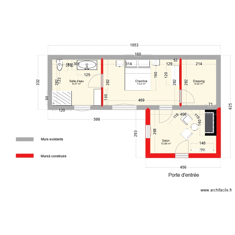 Suite Poulailler - 24 janvier 25. Plan de 4 pièces et 39 m2