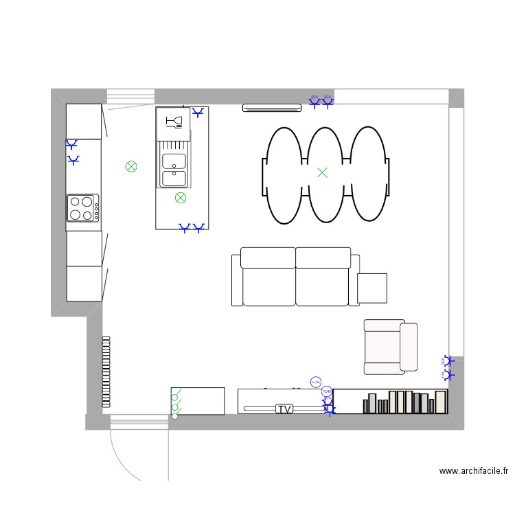 living. Plan de 0 pièce et 0 m2