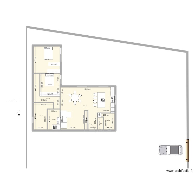 maison Merville2. Plan de 9 pièces et 108 m2