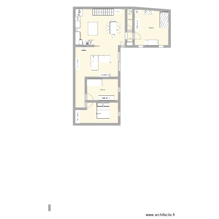 maison. Plan de 6 pièces et 97 m2