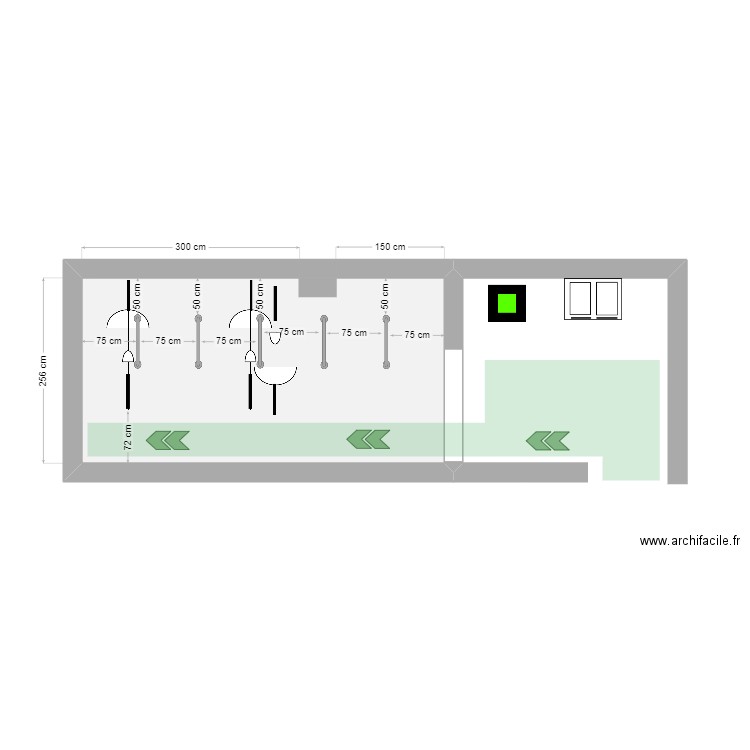 Parking Rollinat - Homeland. Plan de 1 pièce et 13 m2