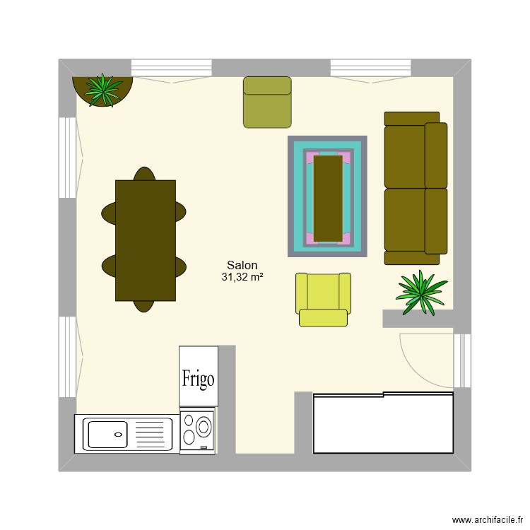 Chemin du Beal. Plan de 1 pièce et 31 m2