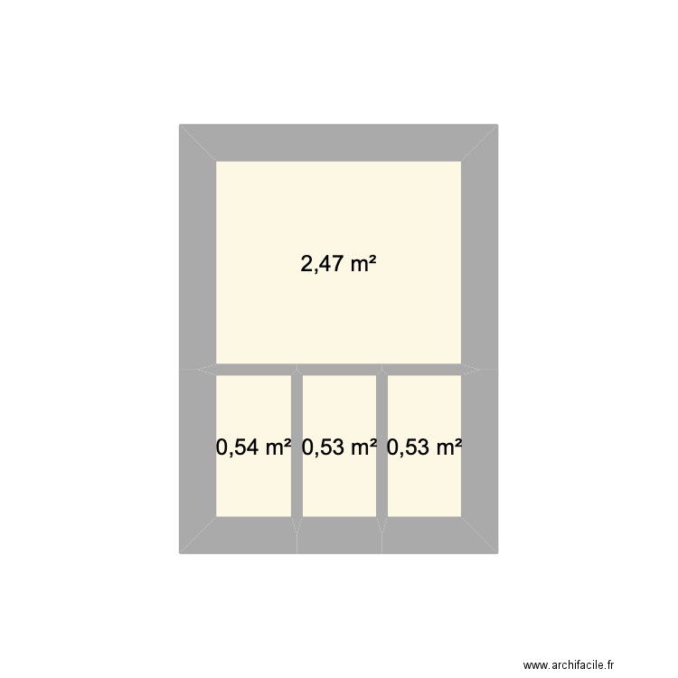 cuisine été. Plan de 4 pièces et 4 m2