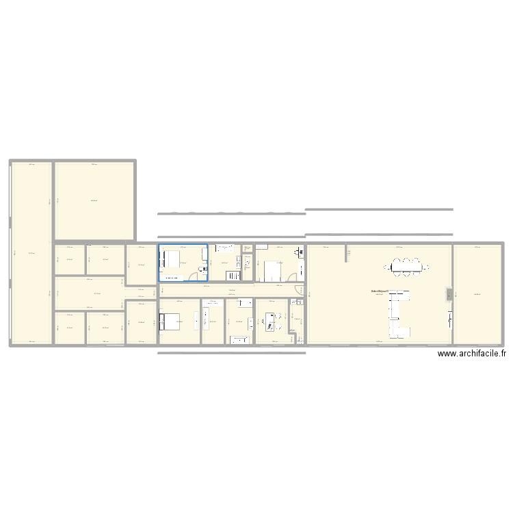 Villa Tarzan 12. Plan de 27 pièces et 1031 m2