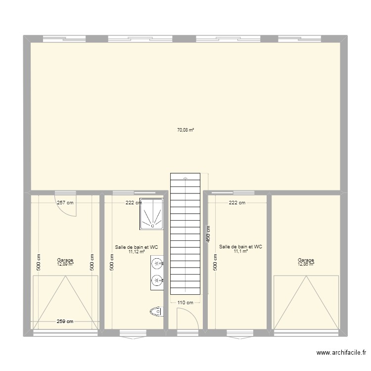 facade st maur1. Plan de 5 pièces et 118 m2