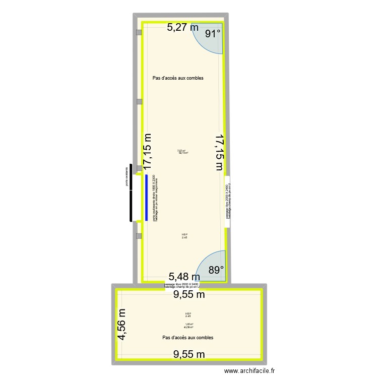 aranaud Lambert. Plan de 4 pièces et 288 m2