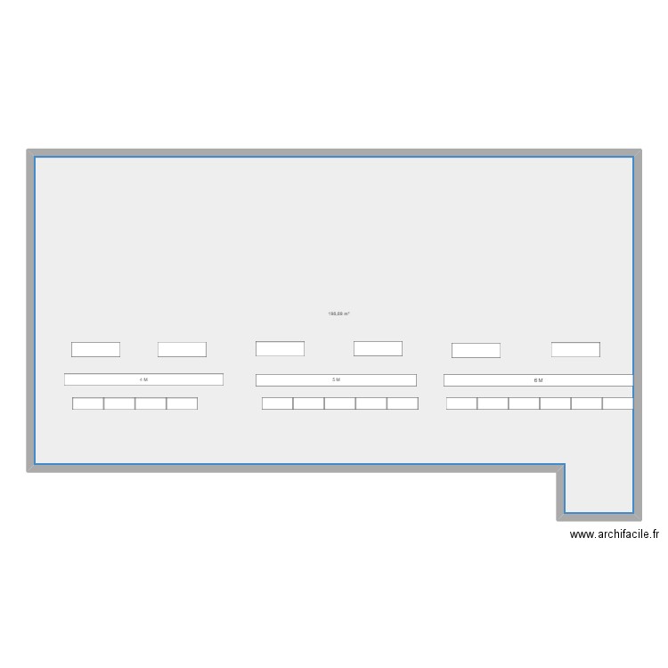 TF2. Plan de 1 pièce et 199 m2