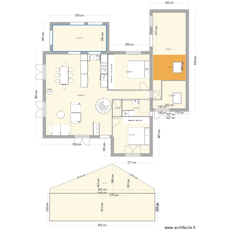 NicoPoussin_ToBE. Plan de 10 pièces et 160 m2