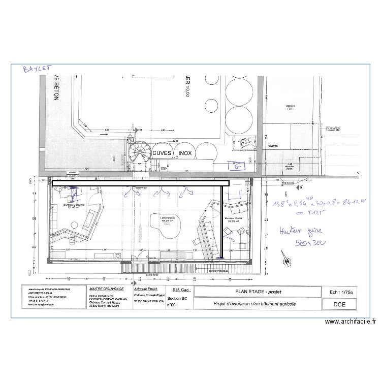 BAYLET. Plan de 0 pièce et 0 m2