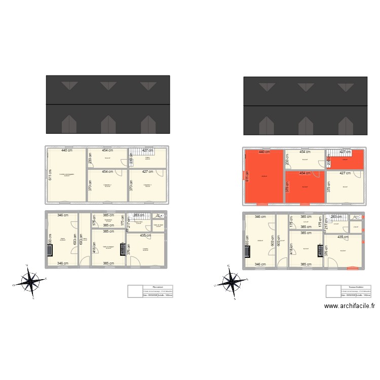 MAISON MOUETTES PLAN EXISTANT. Plan de 26 pièces et 314 m2