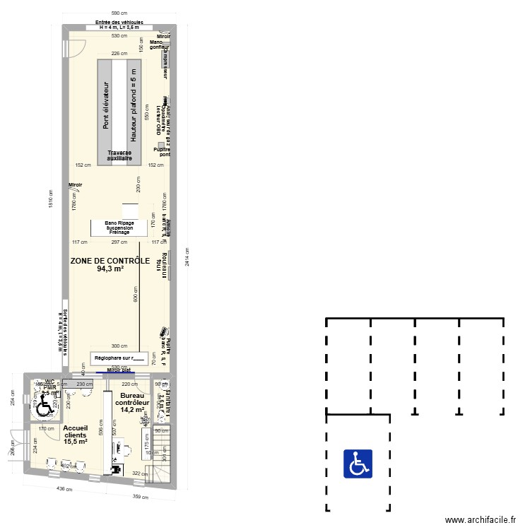 Projet CCT VL DIEUPENTALE 82RABE. Plan de 5 pièces et 130 m2