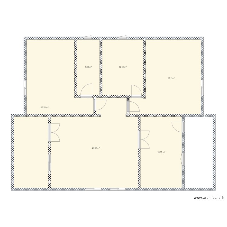 herve plan. Plan de 6 pièces et 149 m2