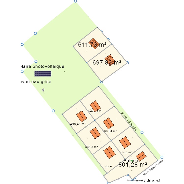 plan aménagement dognon. Plan de 9 pièces et 5274 m2