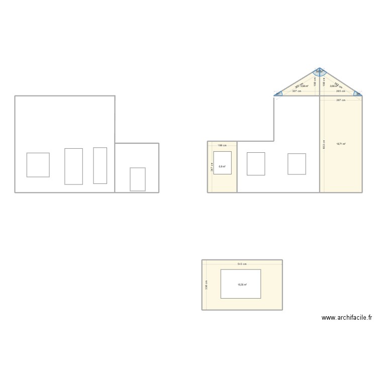 chambon. Plan de 5 pièces et 50 m2