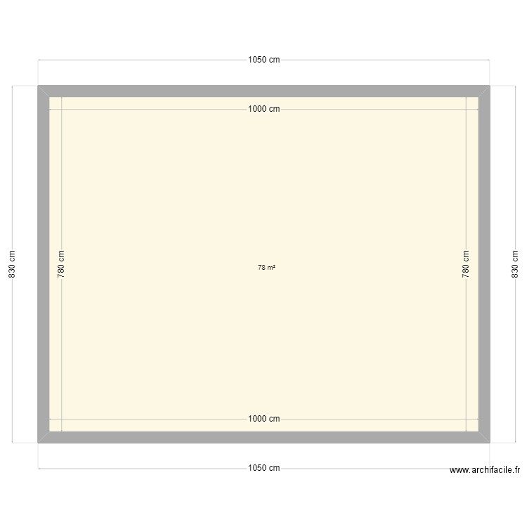 Maison projet2. Plan de 1 pièce et 78 m2