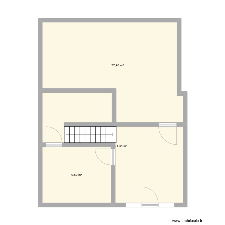 cave def. Plan de 3 pièces et 59 m2