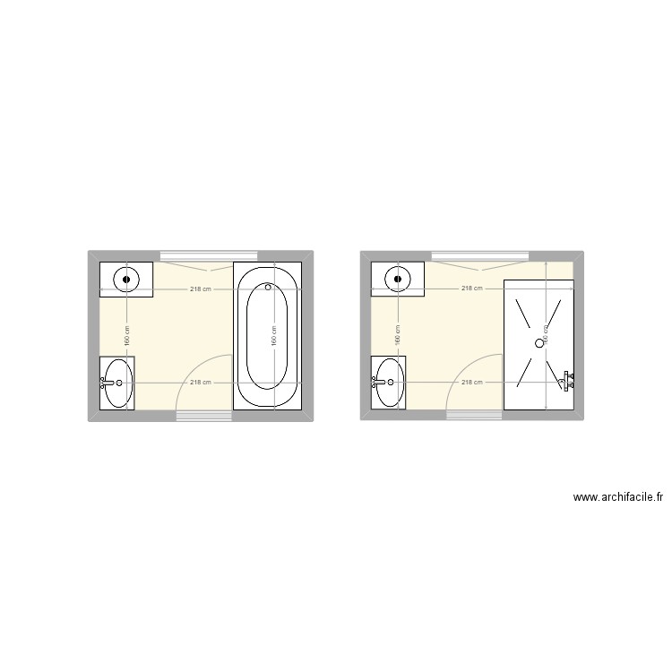 LESCALLE. Plan de 2 pièces et 7 m2