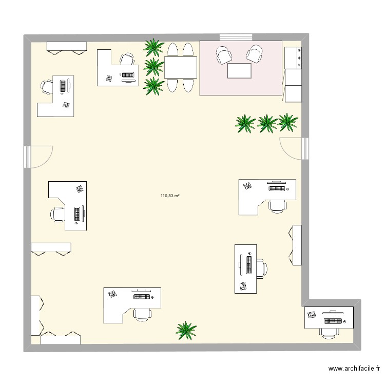 CEET. Plan de 1 pièce et 111 m2