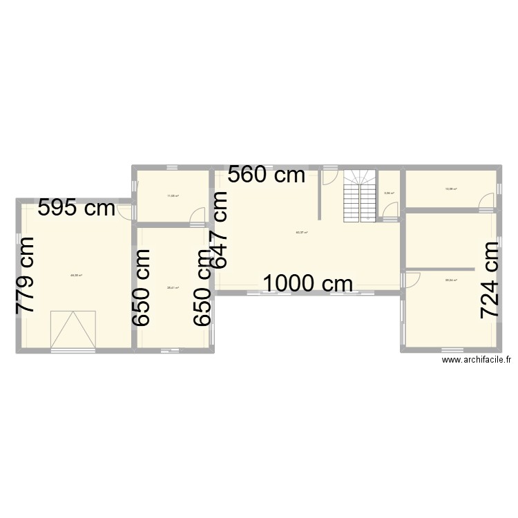 MAISON 1. Plan de 7 pièces et 188 m2