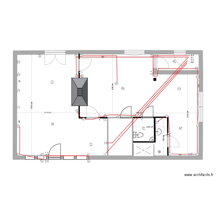 RDC CASTETS PC 1. Plan de 4 pièces et 81 m2