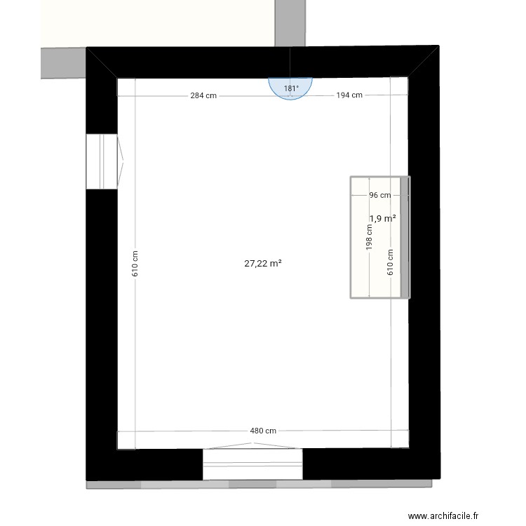 Lyllie plan nu. Plan de 4 pièces et 100 m2