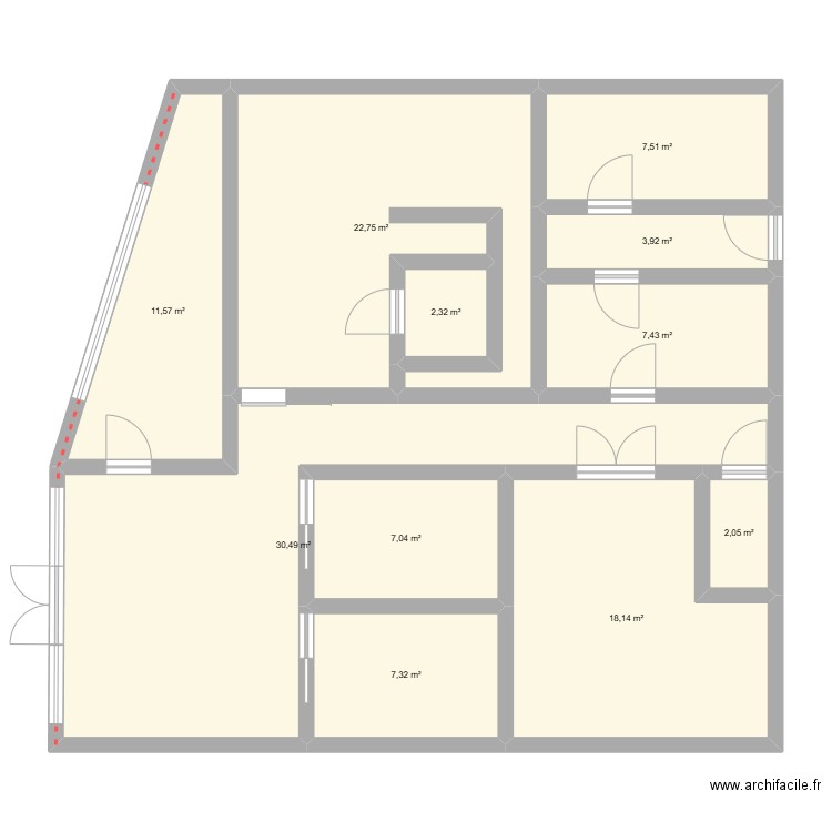 Aloha beaute. Plan de 11 pièces et 121 m2