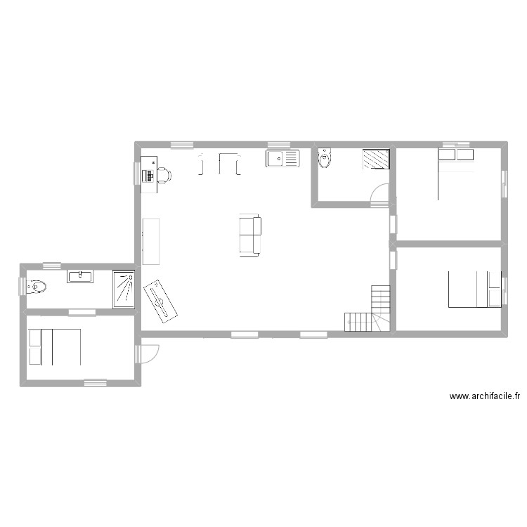 Plan Heiri. Plan de 5 pièces et 144 m2