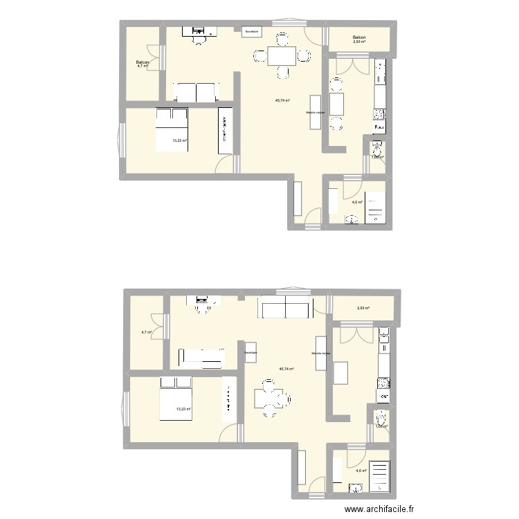 Sainte-Anne. Plan de 12 pièces et 145 m2