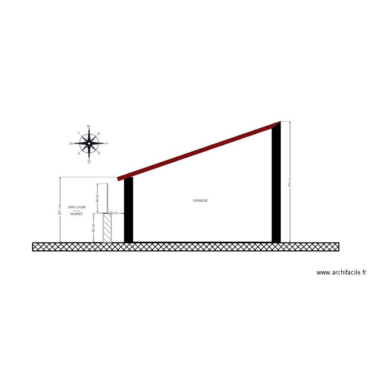 PLAN DE COUPE - MURET. Plan de 0 pièce et 0 m2