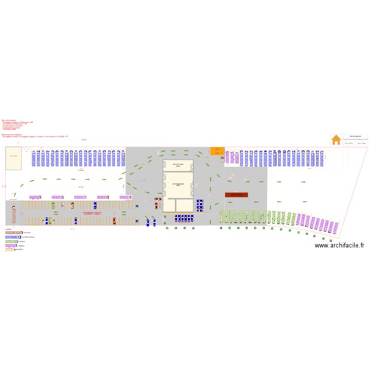 plan aménagement Châteauguay avec minibus. Plan de 4 pièces et 963 m2