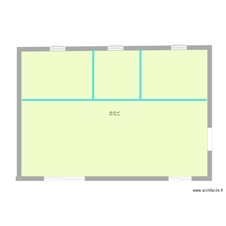 Chalet 2. Plan de 1 pièce et 90 m2