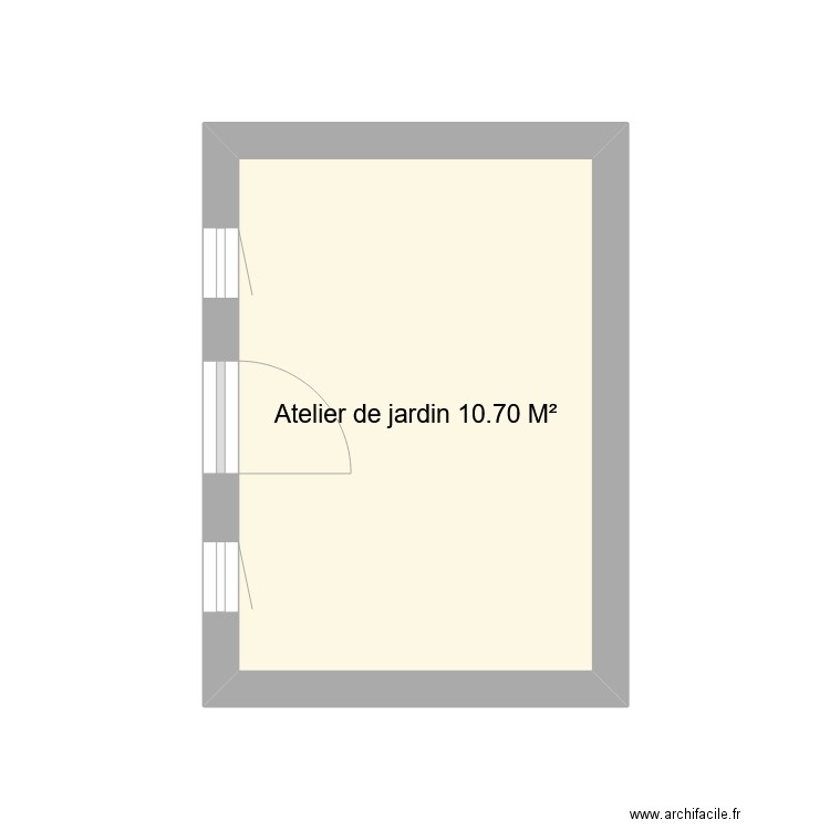 paln 2 abri de jardin. Plan de 1 pièce et 9 m2