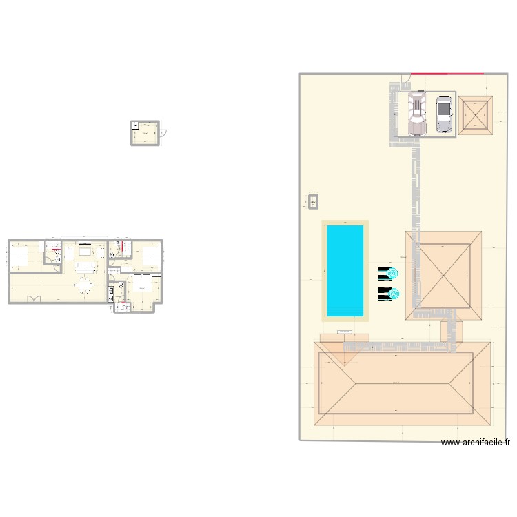 LOTE-B MARTIN king beds. Plan de 14 pièces et 1237 m2