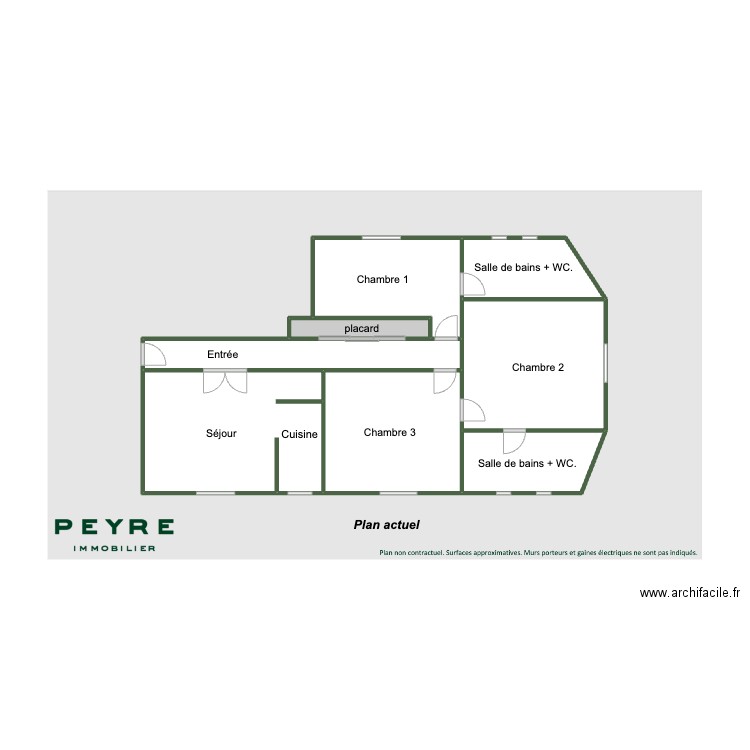  Plan actuel lot 112. Plan de 8 pièces et 41 m2