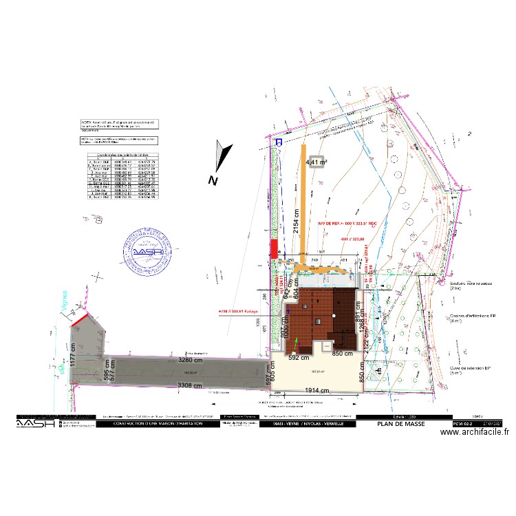 Plan de masse allee 2025. Plan de 7 pièces et 489 m2