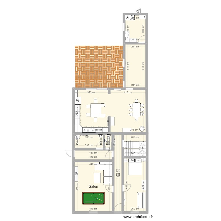 maison. Plan de 21 pièces et 363 m2