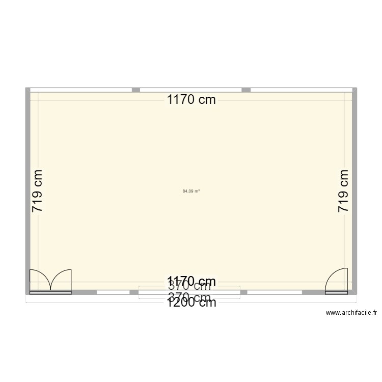 abraham1. Plan de 1 pièce et 84 m2