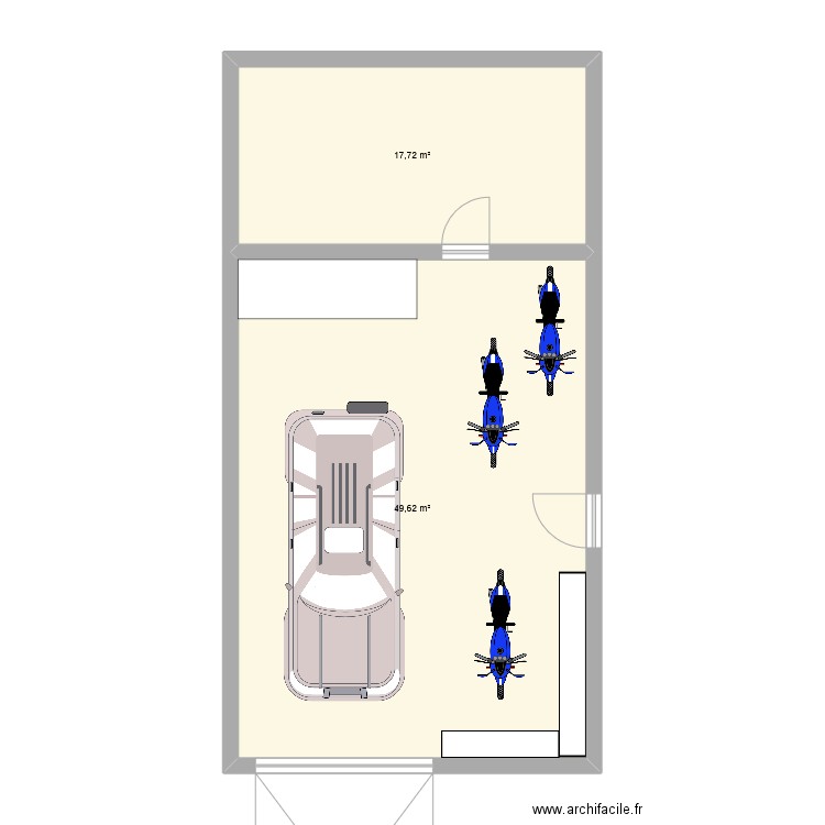 projet-maison-v2. Plan de 2 pièces et 67 m2